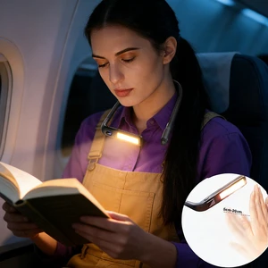 Slim Portable Led Neck Reading Light Adjustable Brightness Function Friendly Silicone Rechargeable Book Lamp for Work Camping