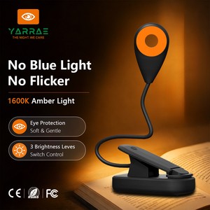 Newest Design 1600K Amber Light Book Light Eye Protection Rechargeable Dimming LED Reading Light