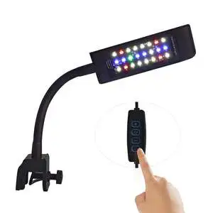 360 Degree Rotate up Clip on Aquarium Lights Blue White Led for Planted Aquarium Fish tank Lighting