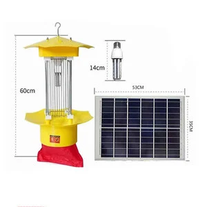 Solar Insect Killer Lamp Solar Bug Zapper UV Light Outdoor Waterproof Insect Trap Light for Agricultural and Orchard Park