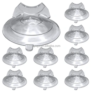 Customized PVC Transparent Rubber Suction Cups with Double-ear Design Velcro Household & Car Sunshade Suction Cups