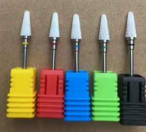 Various Styles Ceramic Nail Drill Bits Set Electric Ceramic Milling Cutter for Manicure Gel Polish Remover Nail Files Pedicure