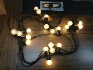 Outdoor Hanging G45 Frosted Festoon Lights, Removable E27 Lamp, IP65 Waterproof, CE ROHS UKCA Approved