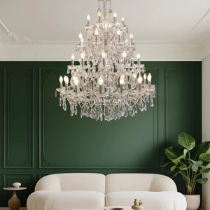 Lighting Manufacturer Luxury Art Design Pendant Light Hotel Stair Indoor Living Room Wedding Decoration K9 Crystal Chandelier