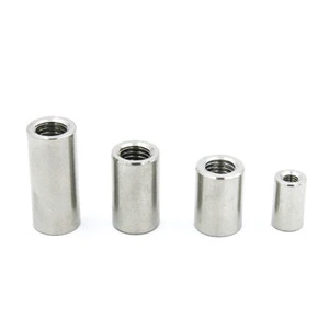 Custom High Quality CNC Lathe Nuts Aluminum Shaft Threaded Steel Sleeve Bushing