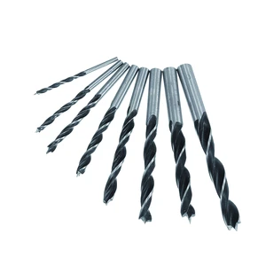 Boyu 8PCS 3-10MM HCS Rolled Edge Ground Wood Brad Point Drill Bit for Wood Drilling