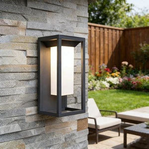 Acrylic Outdoor LED 12W Wall Lamp for Home Decor Black Aluminum Wall Sconce for Bedroom Living Room Porch