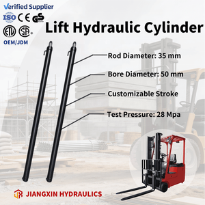 JIANGXIN Storage Forklift Stacking Truck Hydraulic Jack Lifting Cylinder 5 Tons 28MPa High Safety Steel Hard Chrome Plated