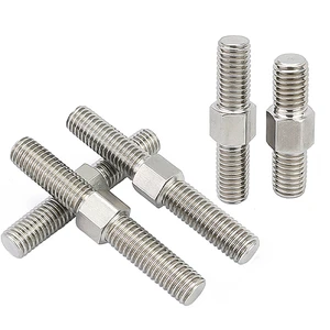 M3 M4 M5 M6 M8 M10 M12 M14 M16 304 Stainless Steel Left and Right Thread Dual Head Threaded Bar Double End Thread Rod Stud Bolt