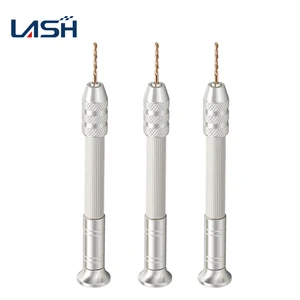Commonly Used Carbide DIY Center Drill Bit Set for Fine Manual Drilling on Wood Bodhi Beads Bone Horn (0.8-3.0mm Clamping Range)