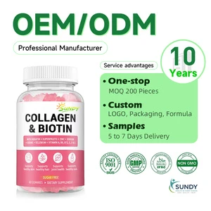OEM/ODM Hair Skin Nails Gummy Candy Halal Vegan Hair Skin And Nails Whitening Supplement Keratin Vitamin Biotin Collagen Gummies