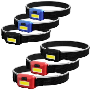 Portable Mini Cob Led Headlamp 3xaaa Battery Head Lamp Camping Fishing Headlight Flashlight Torch