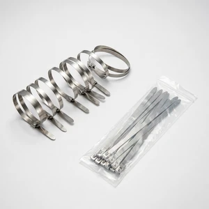 OEM Customized Stainless Steel Cable Ties Factory Brand Logo Printed Metal Zip Ties Bulk Wholesale