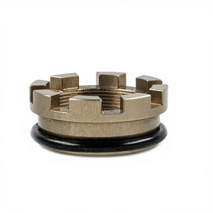 High Durability Stainless Steel CNC Machined for Machining Broaching Wire EDM Slotted Locking Nut O- Seal Precision Tolerance