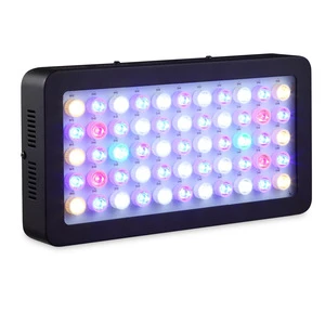 2 Dimmer 2 Switches 3w*55pcs High Power Fish Tank Lamp Wrgb Marine Coral Reef 165W Full Spectrum Led Aquarium Light