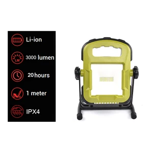 High Brightness Cordless LED Flood Work Light 12V Rechargeable for Car Repair Camping & Job Site Portable AC Power Supply