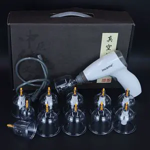 PZ Plastic Vacuum Suction Cupping Set Massage Cupping Hijam Cups Vacuum Jars Antirheumatic Ce OEM