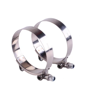 Stainless Steel T Bolt Spring Loaded Pipe Clamps