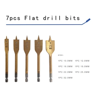 RISING 7PCS 8-20mm SDS Plus Shank Auger Drill Bit Set China Manufacture for Wood Drilling