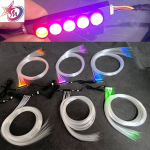 1800 Pcs Fiber Optic Starry Sky Light Kit Color-Changing Car Roof Ceiling LED Light Kit Starlight Shooting Star Headliner 0.5mm