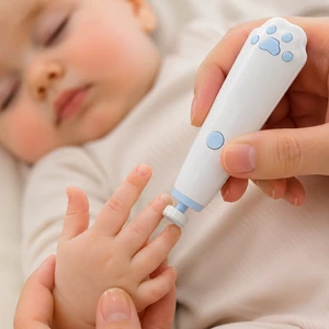 Electric Nail Clipper Cordless Lightweight Ergonomic Baby Nail Cutter Set Electric With LED Light For Bedtime Trimming
