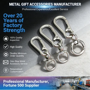 In Stock 64/72/78mm Zinc Alloy Quick Released Snap Hook Swivel Eye Trigger Clip With Round O Ring Carabiner Keychain