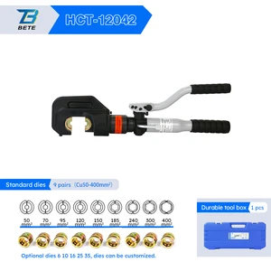 HCT-12042 Manual Hydraulic Crimping Tool 12t 700bar 400mm² 42mm C-head Crimping Tool For Cu50-400mm²