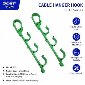 Scaffold Tube Cable Hanger Clip Plastic Pipe Clamp For 48-50mm Scaffolding Tube Wall Mount Cable Hook Construction