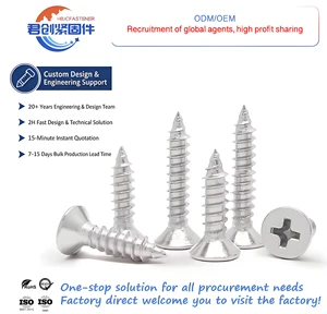 Hot Sale Self-Tapping Screw GB846 DIN Standard Custom Metric CLASS 4 Zinc Plated Steel Countersunk Head Screws 40mm 30mm 16mm