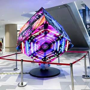 LED Magic Cube 6-Sided Customizable 8K HDR Indoor/Outdoor Commercial Advertising LED Display