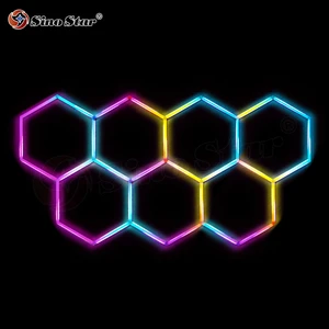 Music Rhythm RGB LED Light Hexagon IP54 Rated App Control Lamp Atmosphere Lighting Bedroom Party Home Bar KTV Gaming