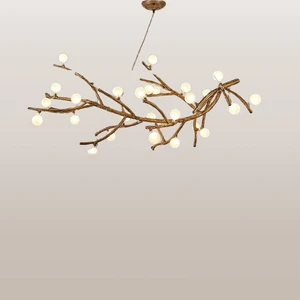 Nordic Living Room Restaurant Hanging Lamp Luxury Art Dining Room Tree Branch Chandelier Modern