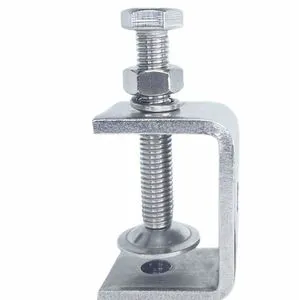 304 Open Tiger Mouth Clamp U-shaped Card C-shaped Clamp Steel Pipe square Fixing Clip
