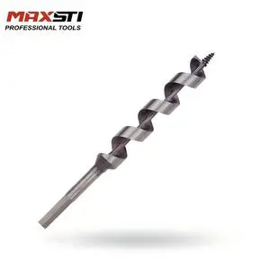 MAXSTI Custom High Carbon Steel Waterproof Hex Shank Woodworking Auger Drill Bit Designed Wood Drilling Precision Tool Carpentry