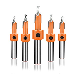 TCT Adjustable Countersink Drill Bits for Woodworking & Chamfering Screw Holes Router Bit Drilling Tools 90 Degrees
