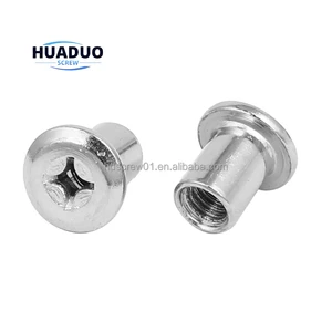 Stainless Steel Furniture M5*18mm Phillips Chamfered Countersunk Head Screw Bolt Dowel Barrel Nuts Chicago Nuts Wood Screw
