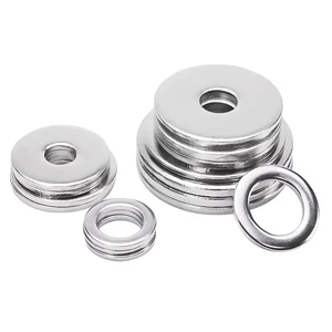 High quality M3 M3.5 M4 M5 200pcs 304 Stainless Steel GB97 Gasket Screw Flat Gasket Metal Washer high quality