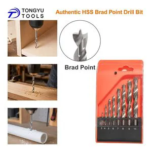 HSS Brad Point Wood Drill Bit Set 8Pcs 3-10mm DIN338 High Speed Steel Woodworking Twist Bits For Hardwood Plywood Plastic