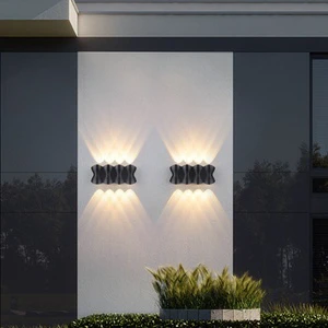 New Cross-Border Outdoor Indoor Waterproof Wall Lamp LED Light 3000K Warm White Aluminum Construction Courtyard Balcony