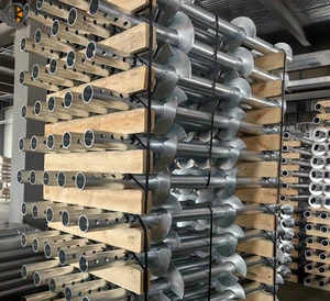 Galvanized Steel Helical Piles Ground Screw Anchor For Deep Construction Foundation