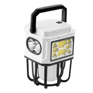IP65 Waterproof Solar LED Camping Lantern Portable COB Outdoor Tent Light Type C Rechargeable Multi Mode Hanging Lamp