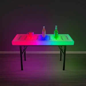 New Electronic LED Piano Table Instrument Keyboard with Lighting Waterproof Plastic Bar Table for Commercial Use
