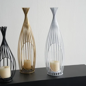 TRUST Hotel Special Weaving Technology Outdoor Garden Lantern Wind Lamp Decoration Metal Candle Holder & Jar