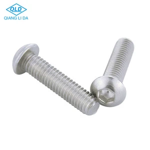 ISO7380 M2 M2.5 M3 M4 M5 Stainless Steel A2 Round Head Allen Key Screws Hex Socket Button Head Bolts