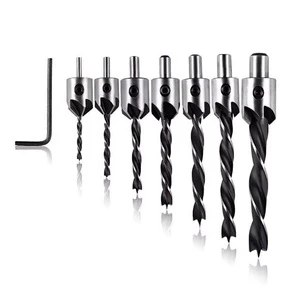 PEXMIENTAS High Speed Steel Wholesales HSS Drill Bit Set Carpentry Reamer Chamfer End Milling 3mm-10mm 7pc Countersink Drill Bit