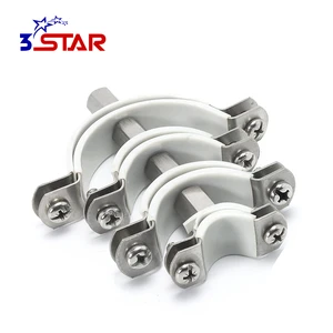 Good Quality White Stainless Steel Rubber Pipe Clamp Hanger Hanging Clamps