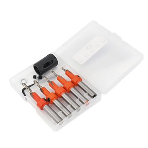 5Pcs Woodworking Countersink Drill Bit Set Screw Hole Drilling Tools