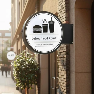 Outdoor Advertising Sign Light Led logo Acrylic Business Stainless Steel Display Custom Advertising Led Light Light Box Sign