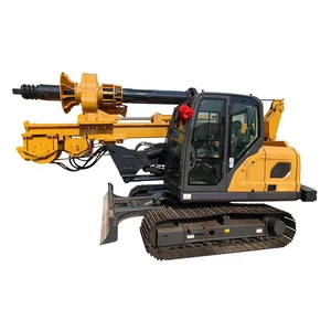 60m Borehole Drilling Machine For Foundation Drilling Small Piling Rig With Lock Bar