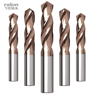 FEIDA 65 Carbide Straight Shank Twist Drill Bit CNC Milling Center Router Bits for Hardened Steel Stainless Steel Drilling